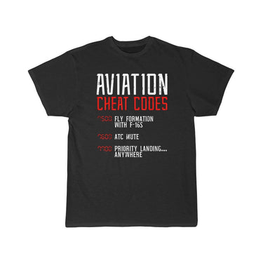 Aviation Cheat Codes Funny Airplane Humor Pilot T-SHIRT THE AV8R